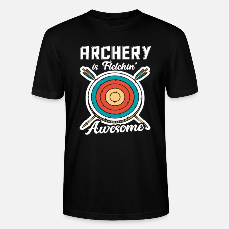 Bogen Bogenschießen Hobby Sport - Stanley/Stella Unisex Bio-T-Shirt CRAFTER - Schwarz