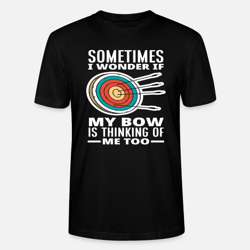 Bogen Sport Bogenschießen - Stanley/Stella Unisex Bio-T-Shirt CRAFTER - Schwarz
