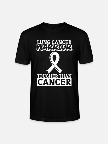 Lungenkrebs-Krieger Lungenkrebs-Bewusstsein - Stanley/Stella Unisex Bio-T-Shirt CRAFTER - Schwarz
