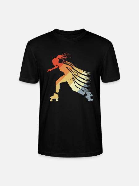 Roller Skating Mädchen - Stanley/Stella Unisex Bio-T-Shirt CRAFTER - Schwarz