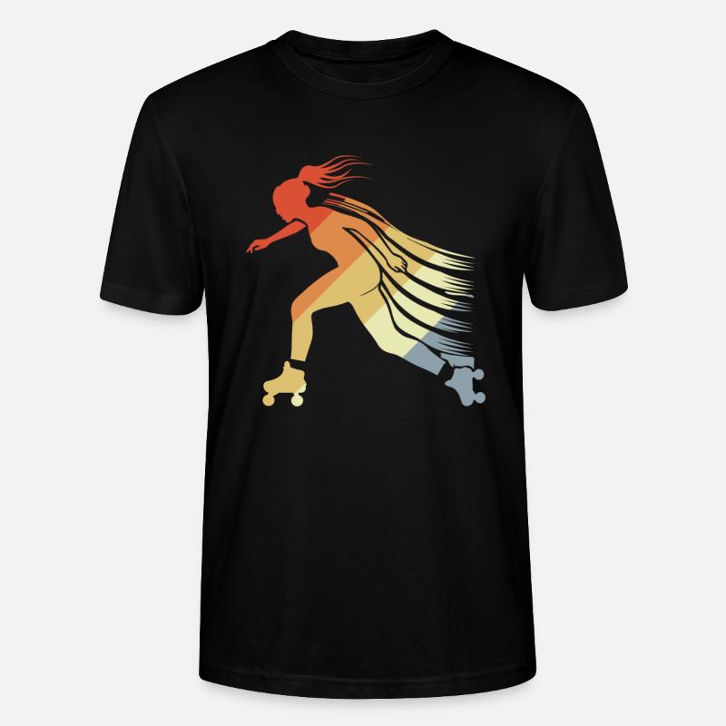 Roller Skating Mädchen - Stanley/Stella Unisex Bio-T-Shirt CRAFTER - Schwarz