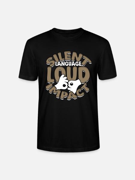 ASL Dolmetscher Gebärdensprache - Stanley/Stella Unisex Bio-T-Shirt CRAFTER - Schwarz