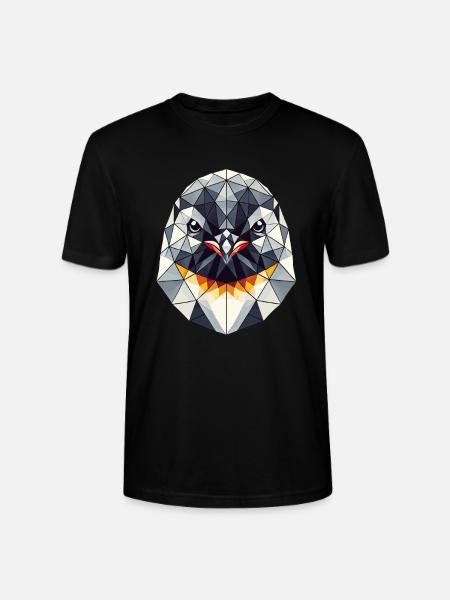 Geometric Art Penguin Penguins - Stanley/Stella CRAFTER Unisex Organic T-Shirt - black