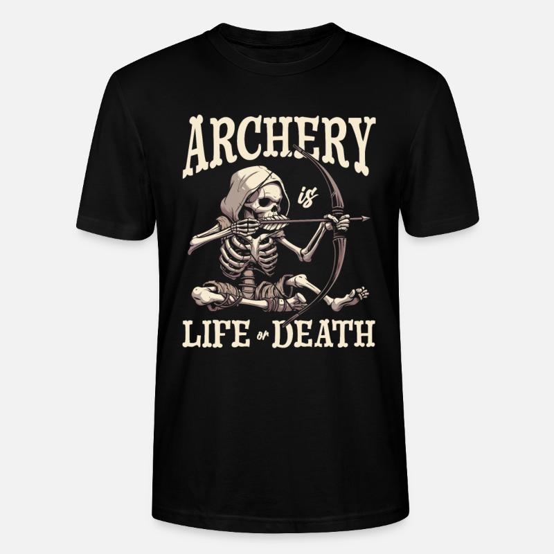 Tir à l’arc Archer Skeleton - T-shirt bio CRAFTER Stanley Stella Unisexe - noir