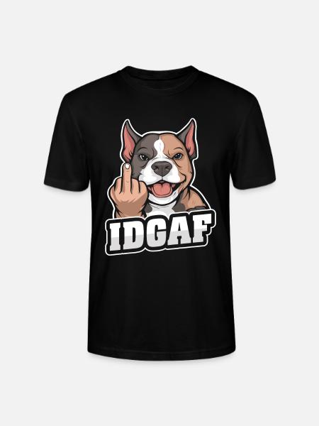 American Bully Idgaf - Stanley/Stella CRAFTER Unisex Organic T-Shirt - black