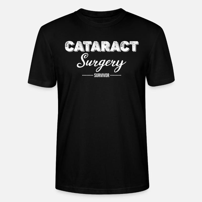 Cataract Surgery-Survivor Glaucoma - Stanley/Stella CRAFTER Unisex Organic T-Shirt - black