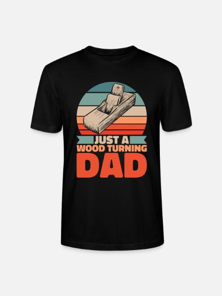 Woodturning Turner Father - Stanley/Stella CRAFTER Unisex Organic T-Shirt - black