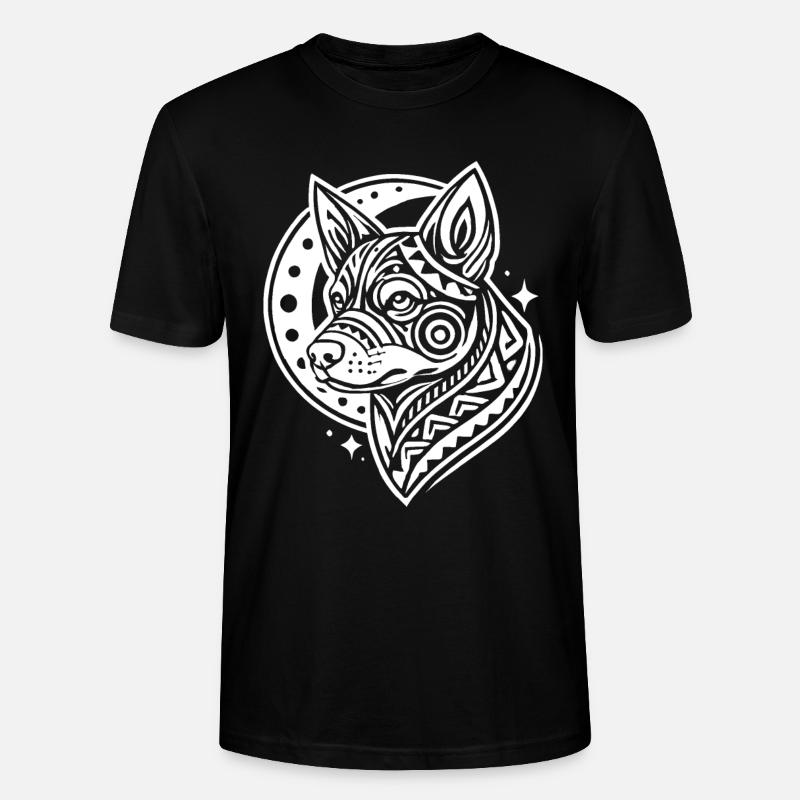 Australian Cattledog Phases de lune - T-shirt bio CRAFTER Stanley Stella Unisexe - noir