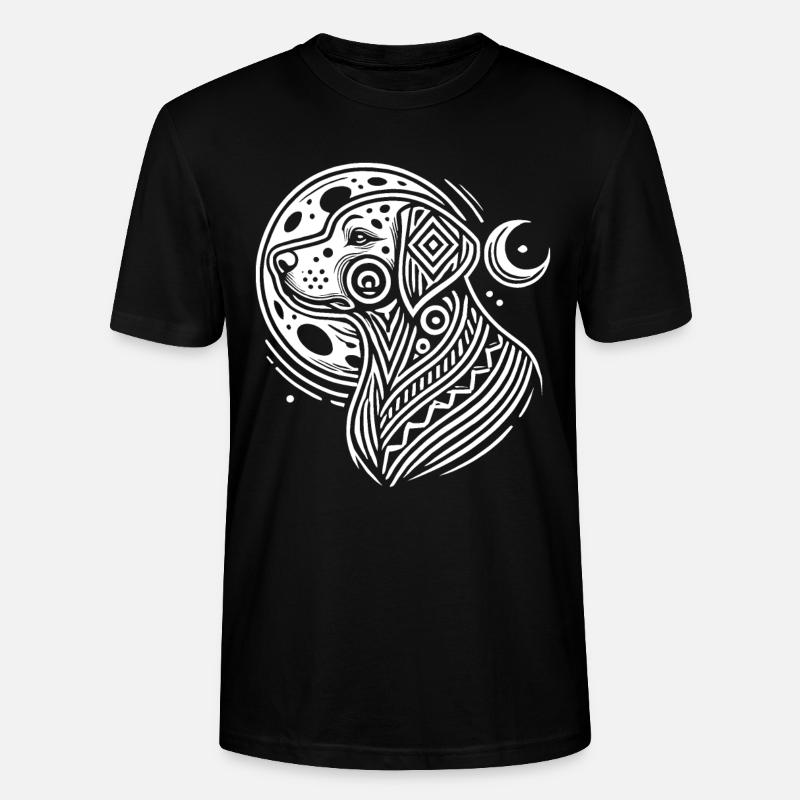 Phases de lune dalmates - T-shirt bio CRAFTER Stanley Stella Unisexe - noir