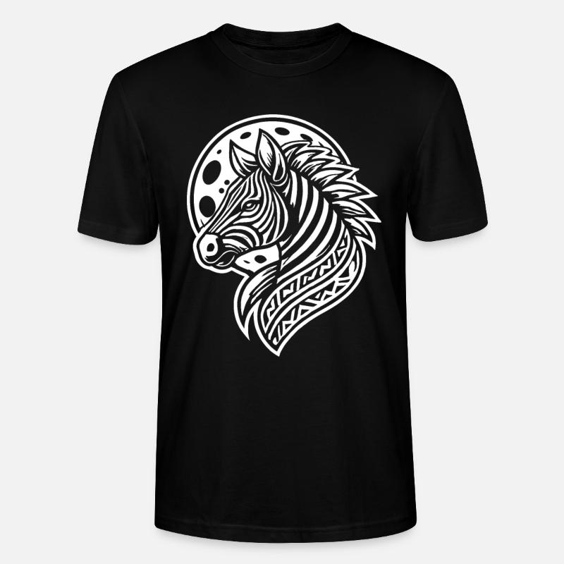 Phases de lune zébrées - T-shirt bio CRAFTER Stanley Stella Unisexe - noir