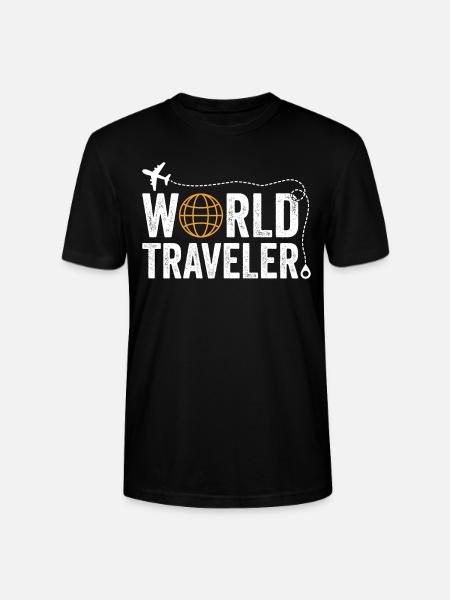 World Traveler - Stanley/Stella CRAFTER Unisex Organic T-Shirt - black
