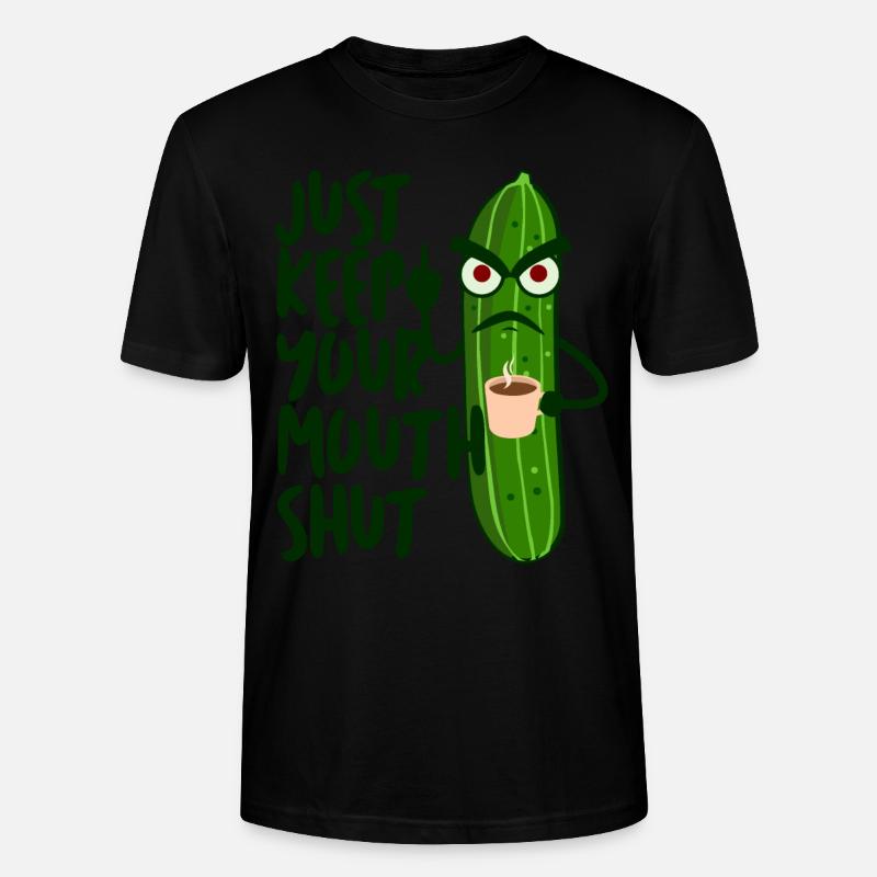 Grumpy Concombre Doigt d’honneur Café - T-shirt bio CRAFTER Stanley Stella Unisexe - noir