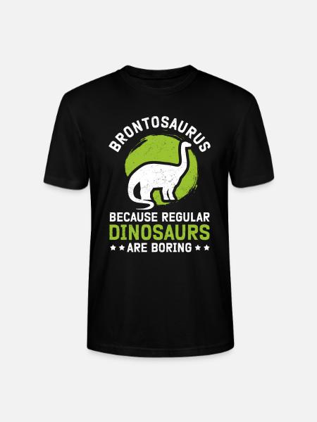 Brontosaurus Dino Dinosaur Gift - Stanley/Stella CRAFTER Unisex Organic T-Shirt - black