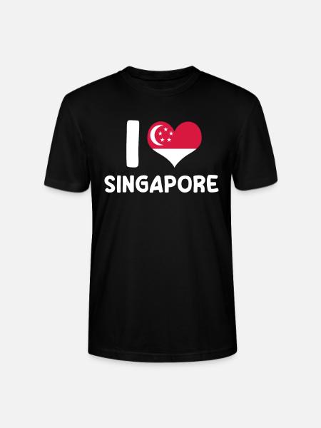 I love Singapore - Stanley/Stella CRAFTER Unisex Organic T-Shirt - black