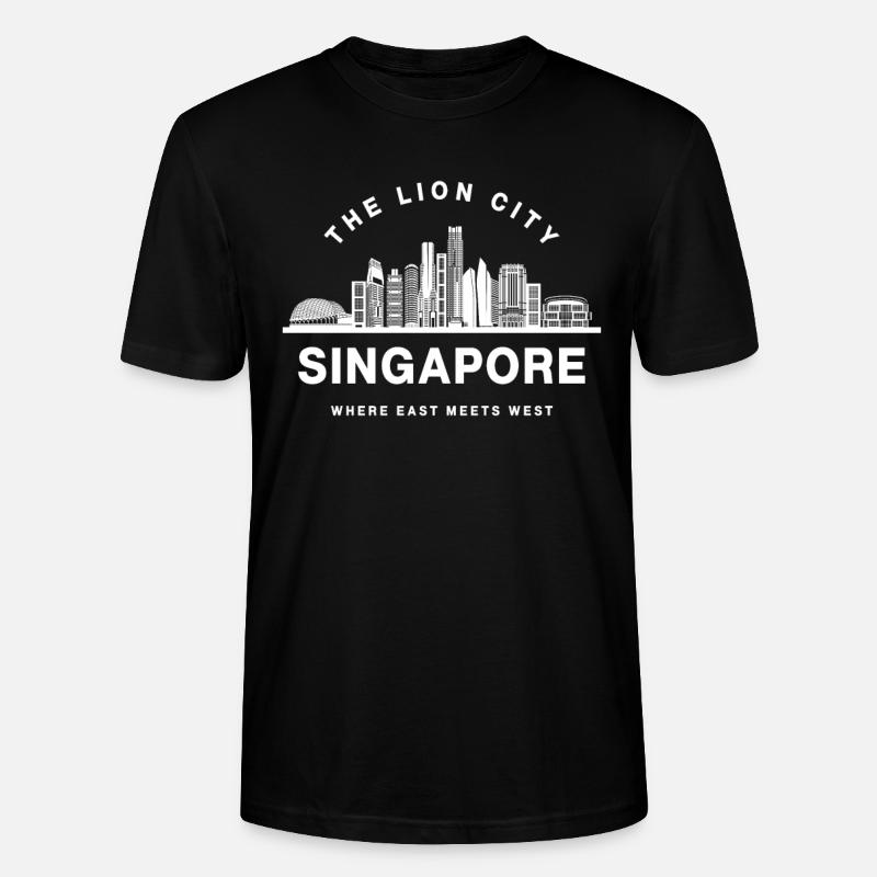 La Cité du Lion, Singapour - T-shirt bio CRAFTER Stanley Stella Unisexe - noir