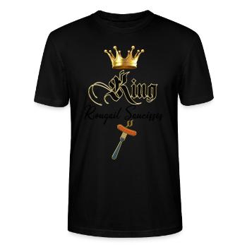 König Rougail Würstchen La Réunion Insel - Stanley/Stella Unisex Bio-T-Shirt CRAFTER - Schwarz - Vorne - Alina (178cm) & Michal (187cm)