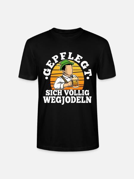 Well-groomed yodelling away completely - Stanley/Stella CRAFTER Unisex Organic T-Shirt - black