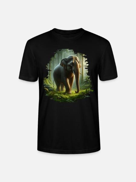 Sumatran Elephant - Stanley/Stella CRAFTER Unisex Organic T-Shirt - black
