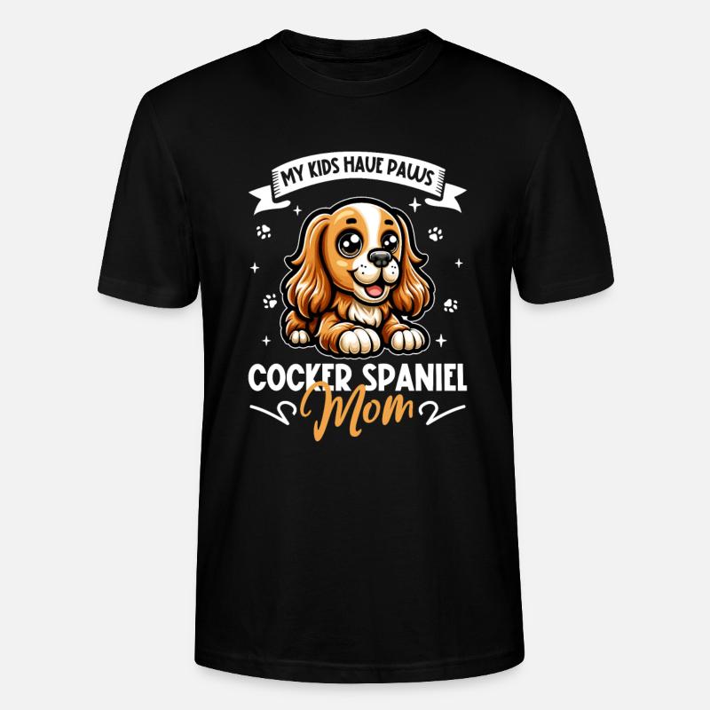 Cocker anglais Spaniel Mama - T-shirt bio CRAFTER Stanley Stella Unisexe - noir