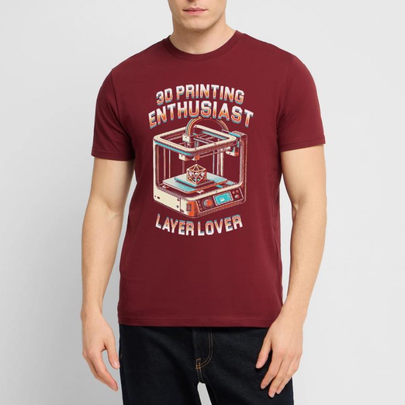 Impression 3D Passionné d’impression 3D Layer Lover T-shirt bio CRAFTER Stanley Stella Unisexe