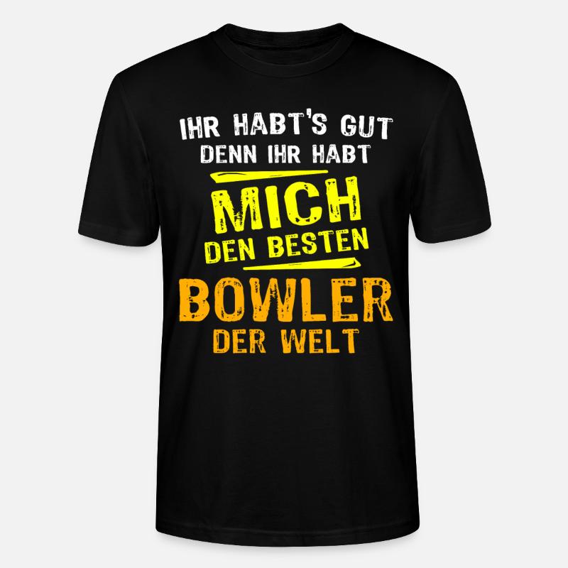 Bowler Geschenk - Stanley/Stella Unisex Bio-T-Shirt CRAFTER - Schwarz