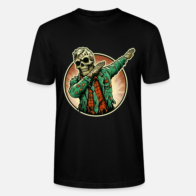 Dabbender Zombie Lustiges Dabbing Design - Stanley/Stella Unisex Bio-T-Shirt CRAFTER - Schwarz