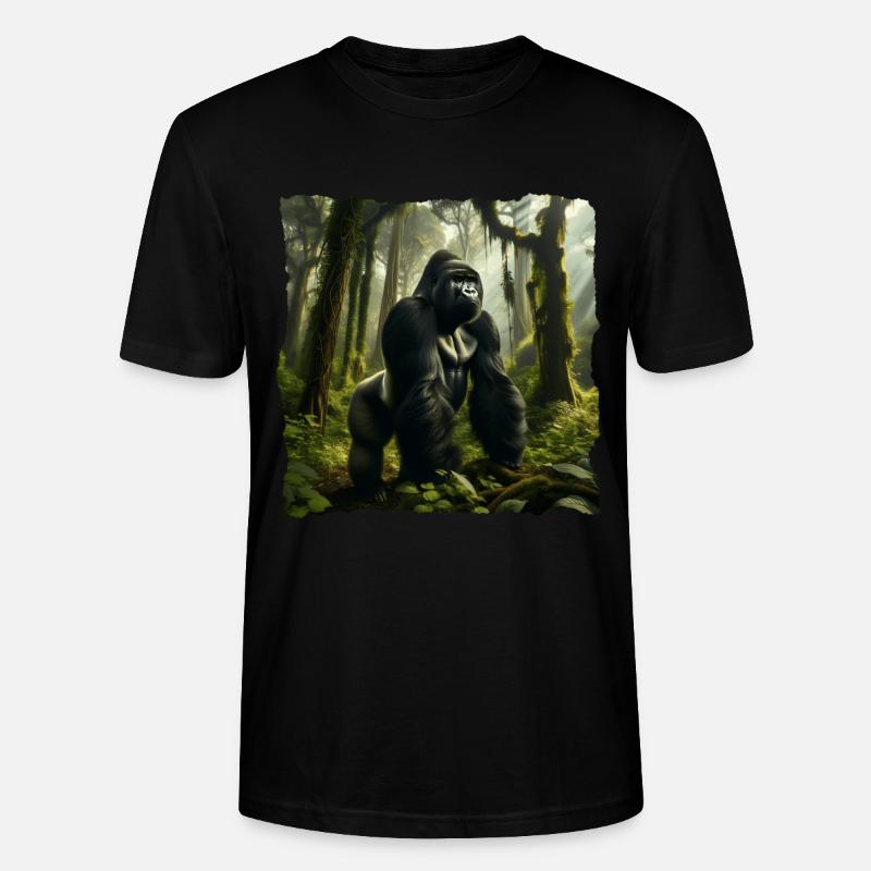 Berggorilla - Stanley/Stella Unisex Bio-T-Shirt CRAFTER - Schwarz