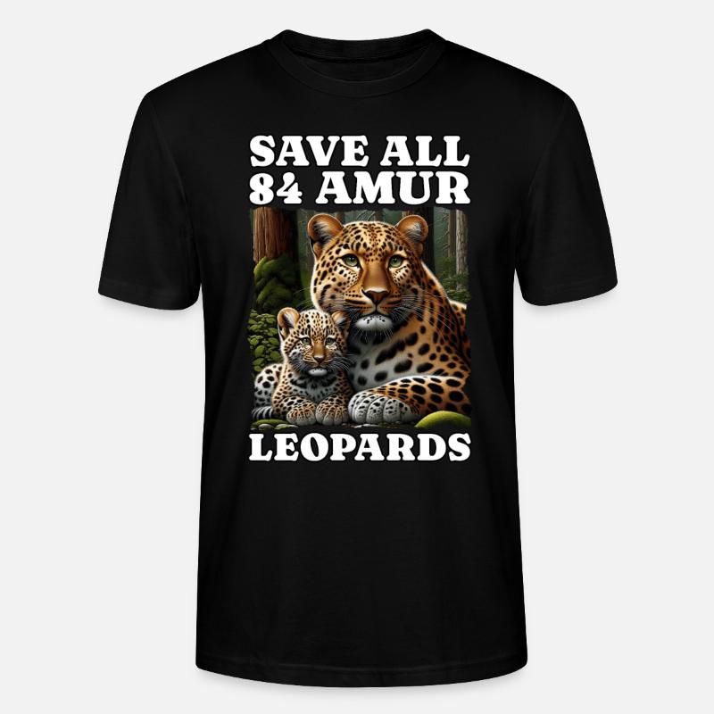 Save Amurleopard - Stanley/Stella Unisex Bio-T-Shirt CRAFTER - Schwarz