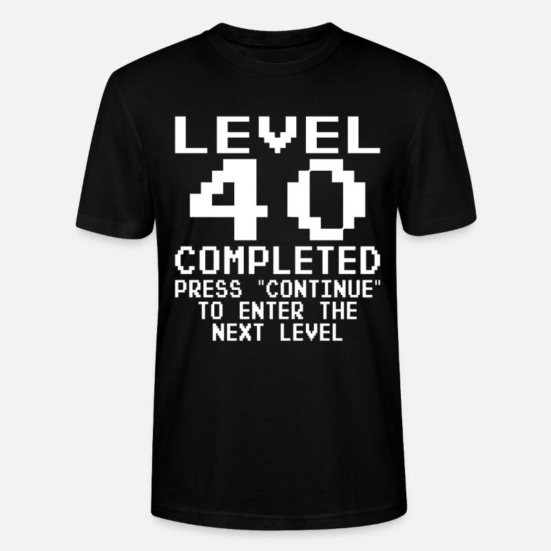 Level 40 Completed - Stanley/Stella Unisex Bio-T-Shirt CRAFTER - Schwarz