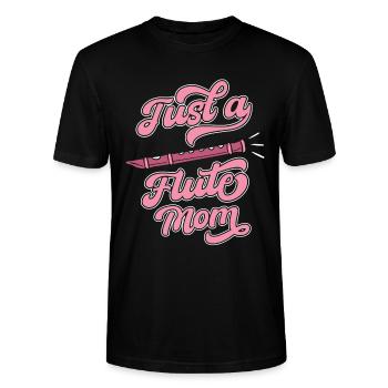 Flötist Flöte Just A Flute Mom - T-shirt bio CRAFTER Stanley Stella Unisexe - noir - Devant - Alina (178cm) & Michal (187cm)