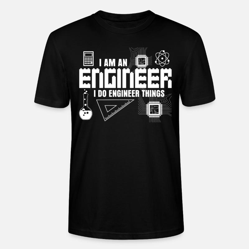 Mechanical Engineer Joke Engineering - Stanley/Stella CRAFTER Unisex Organic T-Shirt - black