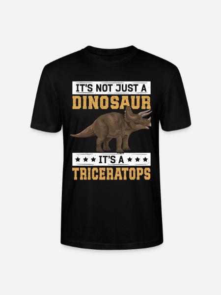 Triceratops Dinosaur Dinos Gift - Stanley/Stella CRAFTER Unisex Organic T-Shirt - black