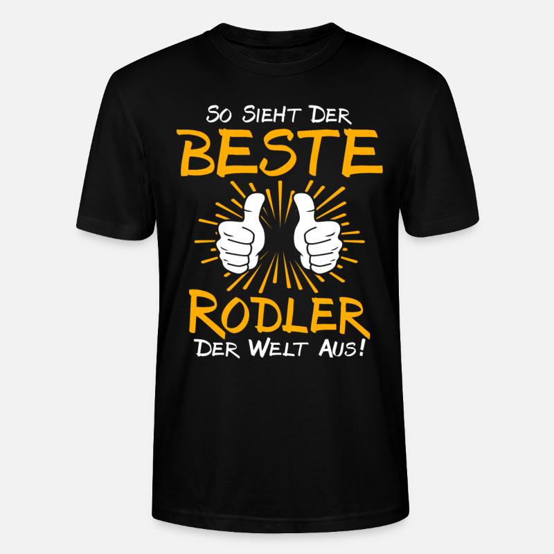 Rodler Geschenkidee - Stanley/Stella Unisex Bio-T-Shirt CRAFTER - Schwarz