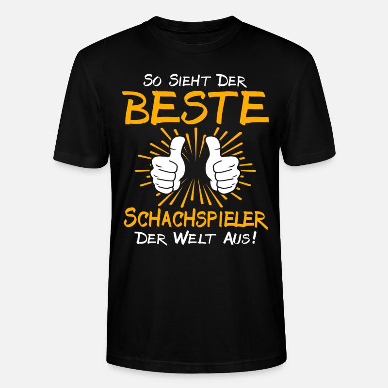 Chess Player Gift Idea - Stanley/Stella CRAFTER Unisex Organic T-Shirt - black