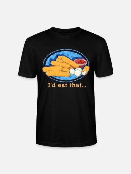 Mozzarella Sticks Cheese Lover Gift - Stanley/Stella CRAFTER Unisex Organic T-Shirt - black