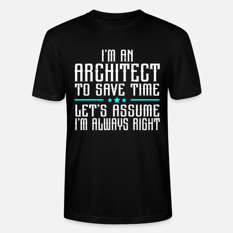 Architecte Architecture - T-shirt bio CRAFTER Stanley Stella Unisexe - noir