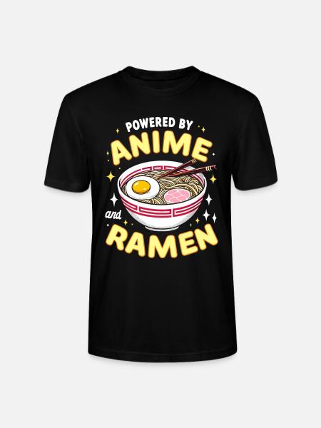 Powered By Anime And Ramen - Stanley/Stella Unisex Bio-T-Shirt CRAFTER - Schwarz