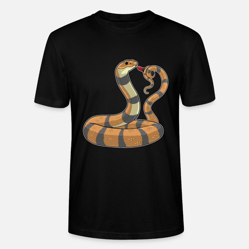 Rouge à lèvres serpent - T-shirt bio CRAFTER Stanley Stella Unisexe - noir