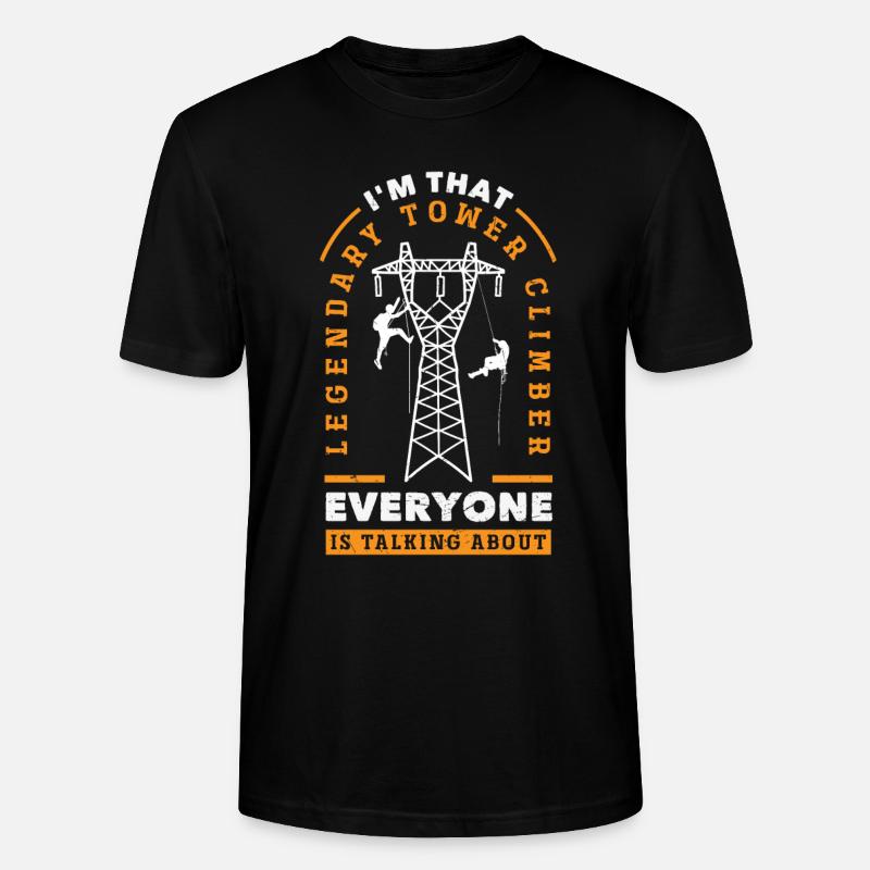 Turmkletterer-techniker Turmarbeiter - Stanley/Stella Unisex Bio-T-Shirt CRAFTER - Schwarz