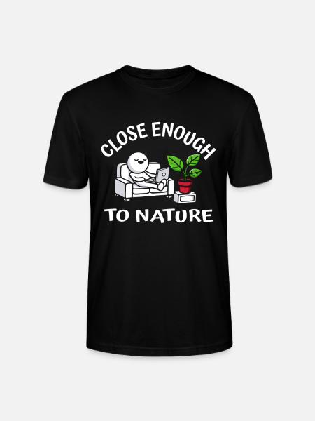 Close enough to nature, fun - Stanley/Stella CRAFTER Unisex Organic T-Shirt - black