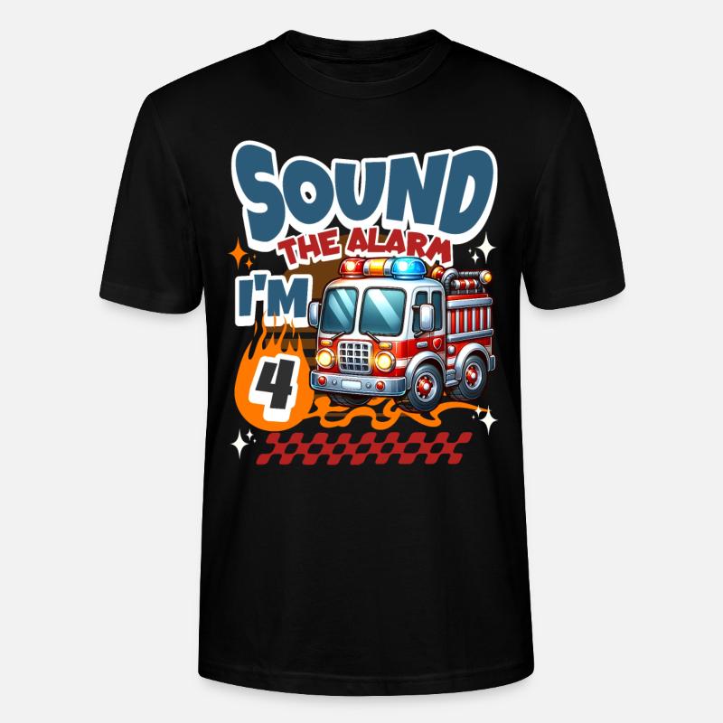 4e anniversaire des pompiers - T-shirt bio CRAFTER Stanley Stella Unisexe - noir