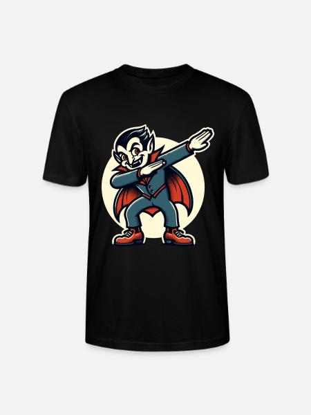 Dabbing Vampire Funny Dabbing Design - Stanley/Stella CRAFTER Unisex Organic T-Shirt - black