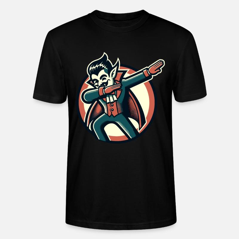 Dabbing vampire Drôle Dabbing Design - T-shirt bio CRAFTER Stanley Stella Unisexe - noir