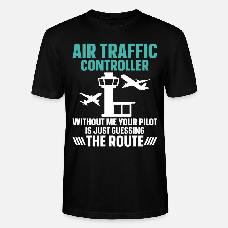 Air traffic controller - Stanley/Stella CRAFTER Unisex Organic T-Shirt - black