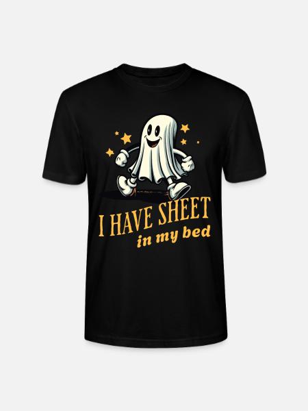 Funny Ghost Saying Halloween Costume - Stanley/Stella CRAFTER Unisex Organic T-Shirt - black