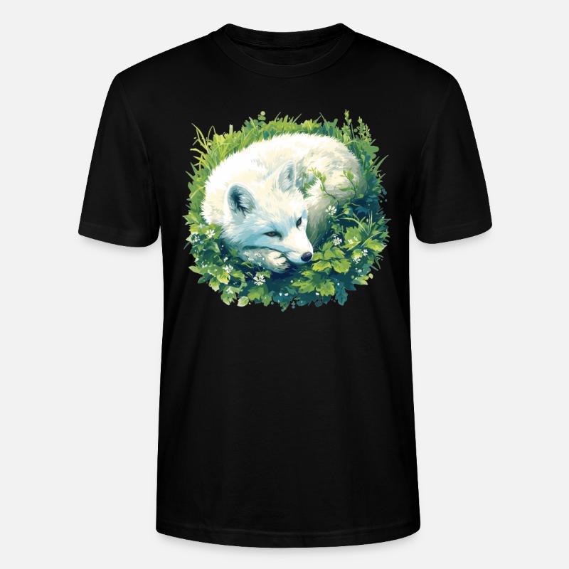 Arctic Fox Polarfüchse Polarfuchs - Stanley/Stella Unisex Bio-T-Shirt CRAFTER - Schwarz