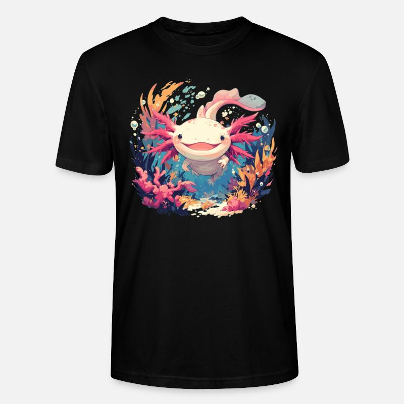 Axolotl - Stanley/Stella Unisex Bio-T-Shirt CRAFTER - Schwarz