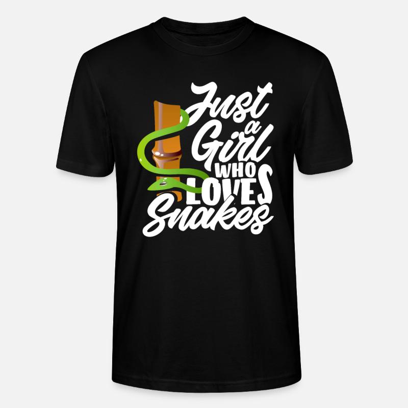 Schlangen Schlangenzüchterin Frau Mädchen - Stanley/Stella Unisex Bio-T-Shirt CRAFTER - Schwarz