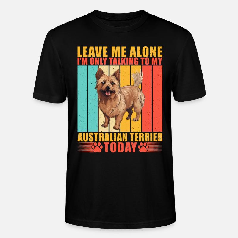 Cadeaux de terrier australien - T-shirt bio CRAFTER Stanley Stella Unisexe - noir