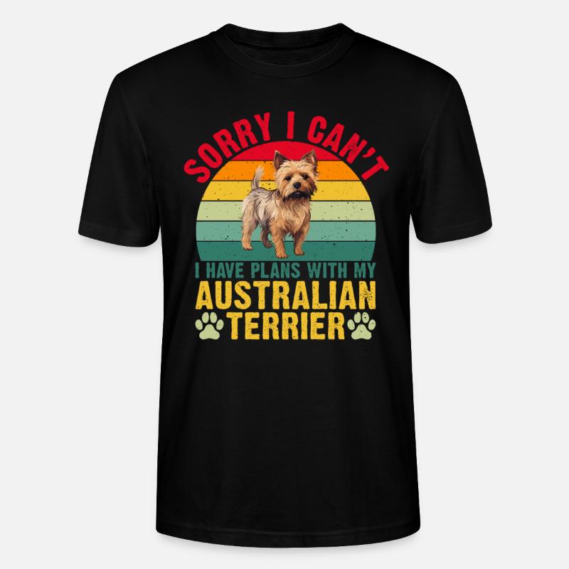 Cadeaux pour terrier australien - T-shirt bio CRAFTER Stanley Stella Unisexe - noir